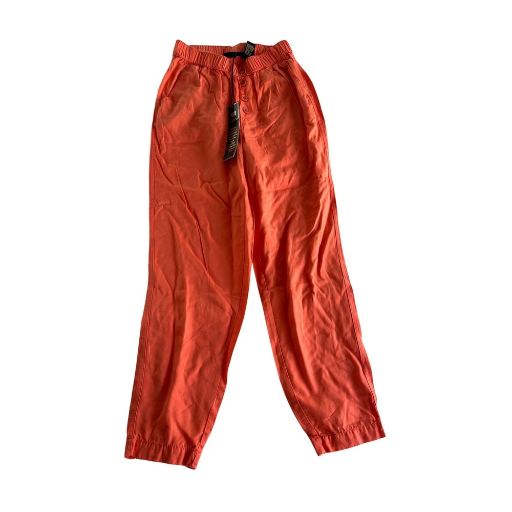 Democracy Women Coral Orange Elastic Waist Jogger Pants High Rise New AH7‎